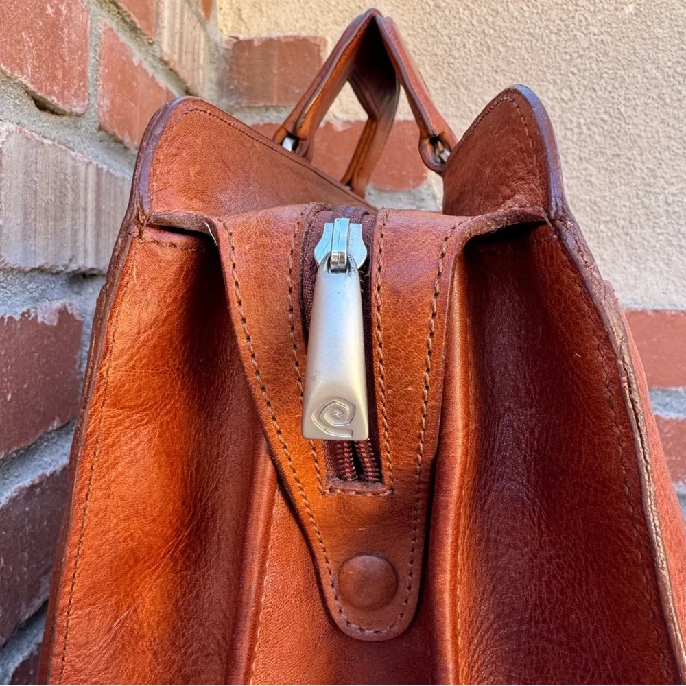 VTG Fabrizio Paini Leather Briefcase from Parma Italy 🇮🇹